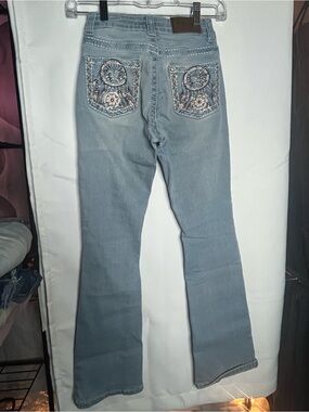 Y Jeans Los Angeles blue denim jeans bedazzled